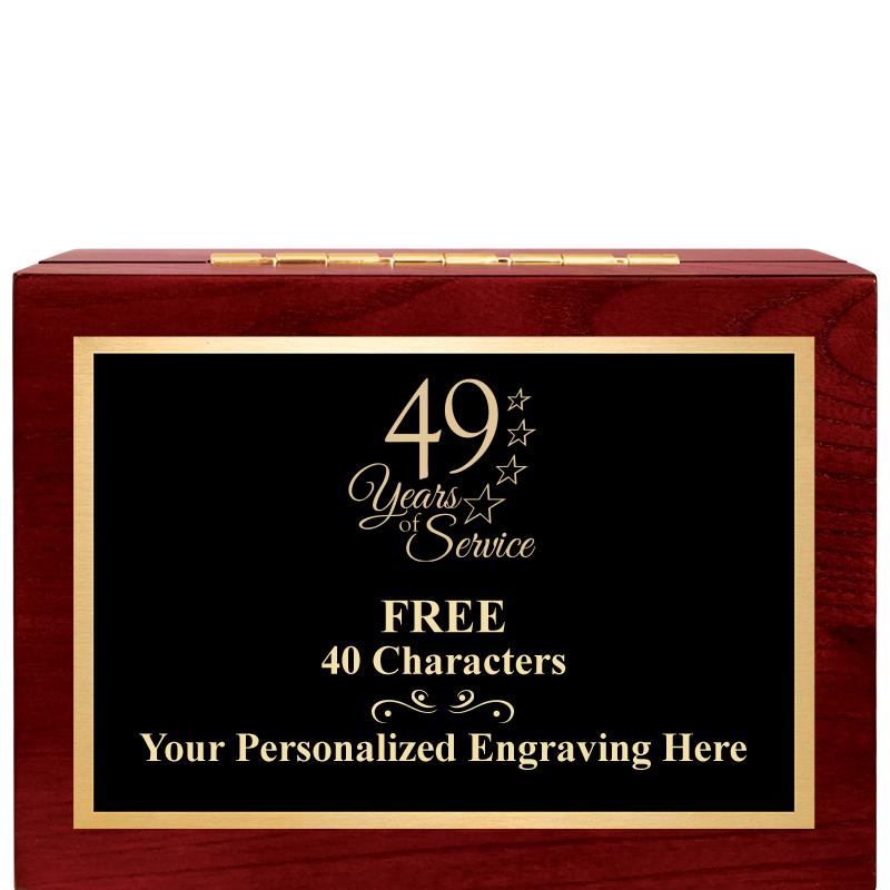 7"Wx3"H WD KEEPSAKE BX W PLATE