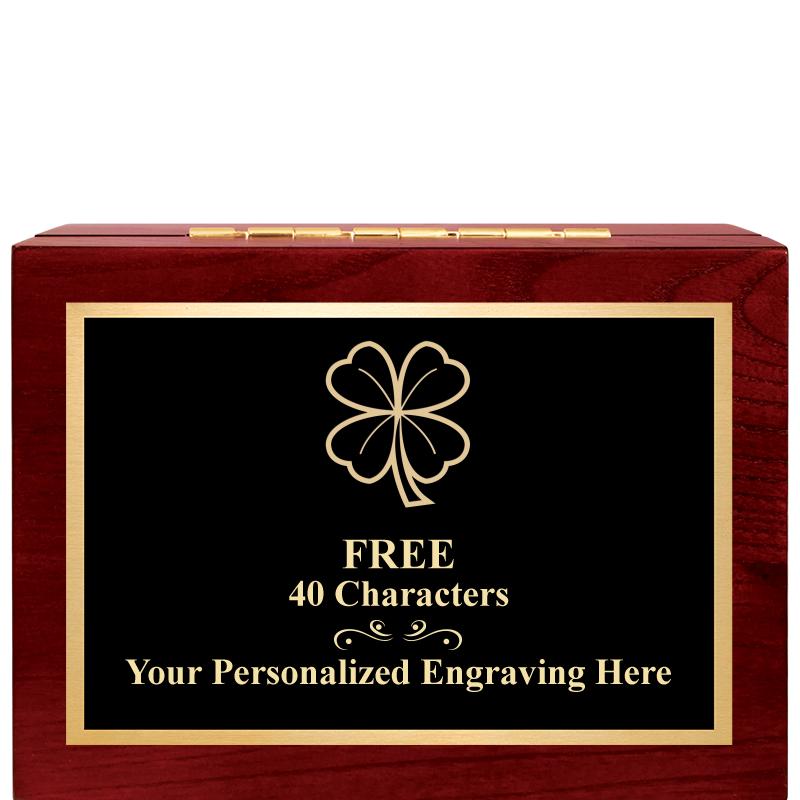 7"Wx3"H WD KEEPSAKE BX W PLATE