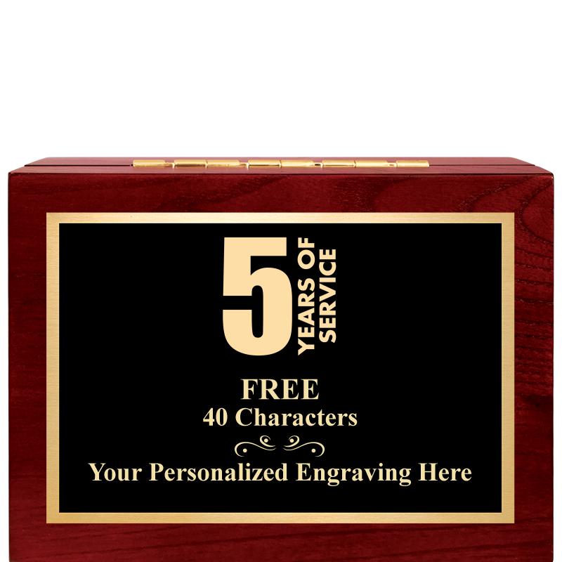 7"Wx3"H WD KEEPSAKE BX W PLATE