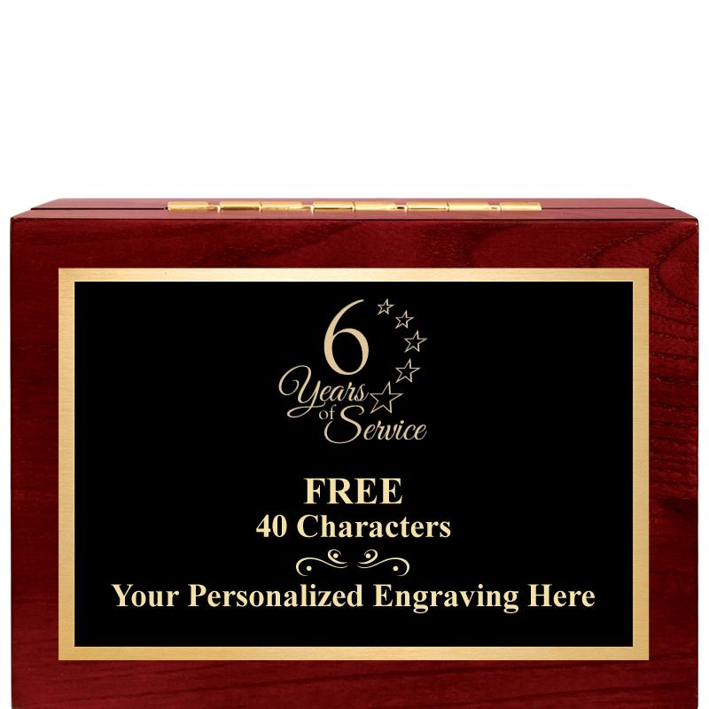 7"Wx3"H WD KEEPSAKE BX W PLATE