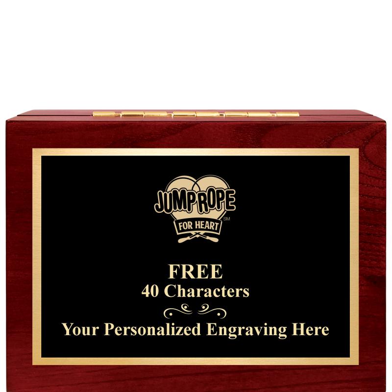 7"Wx3"H WD KEEPSAKE BX W PLATE