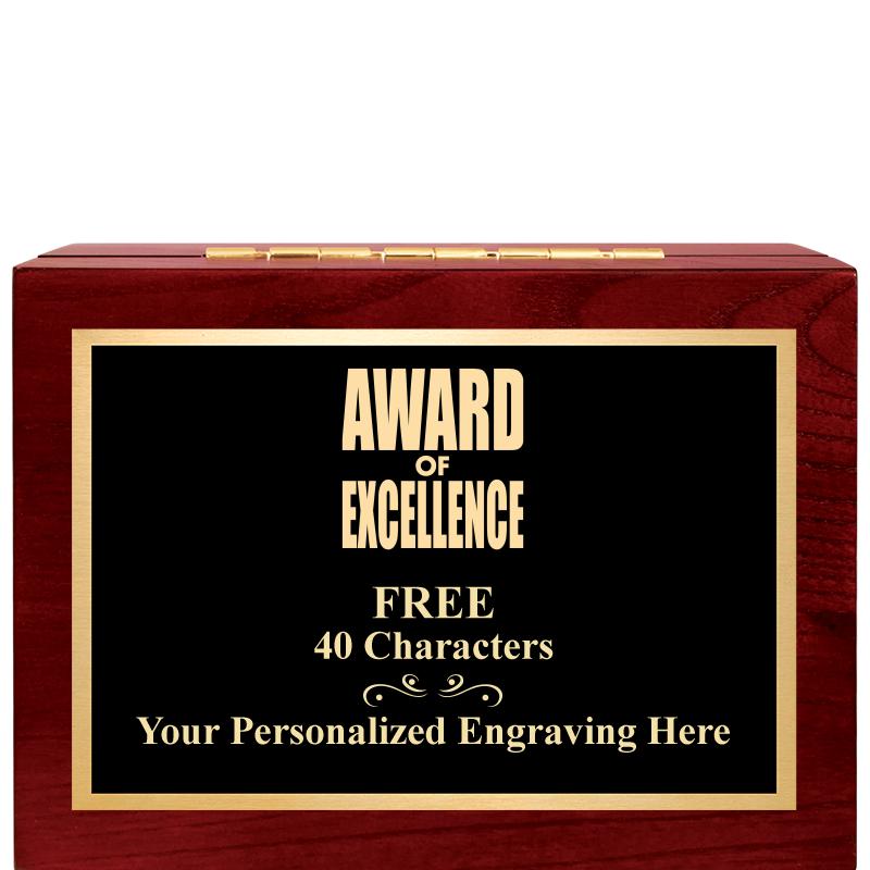 7"Wx3"H WD KEEPSAKE BX W PLATE