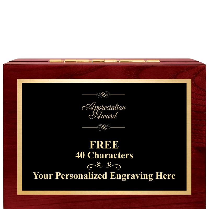 7"Wx3"H WD KEEPSAKE BX W PLATE