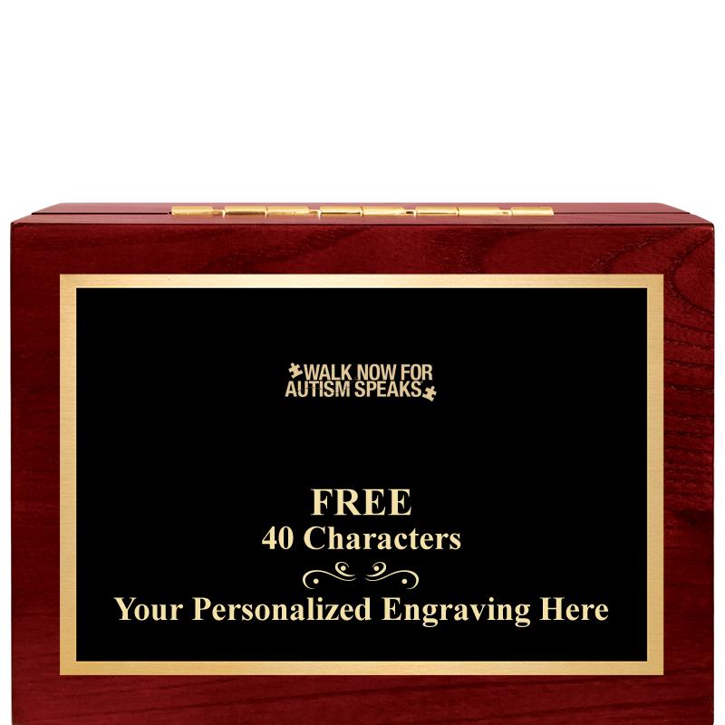 7"Wx3"H WD KEEPSAKE BX W PLATE