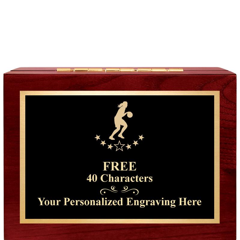 7"Wx3"H WD KEEPSAKE BX W PLATE