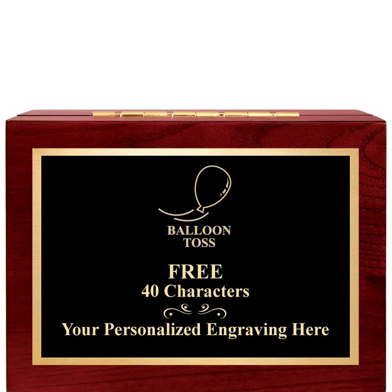 7"Wx3"H WD KEEPSAKE BX W PLATE