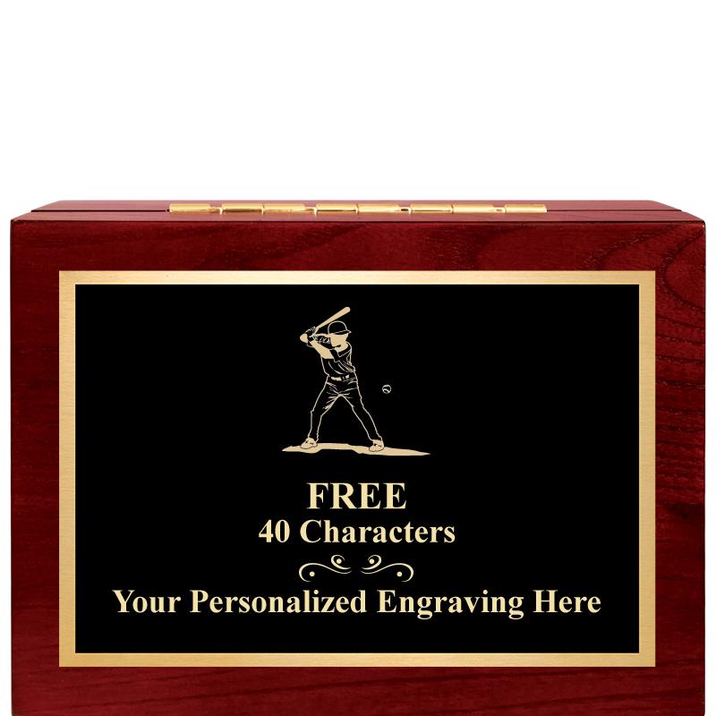 7"Wx3"H WD KEEPSAKE BX W PLATE