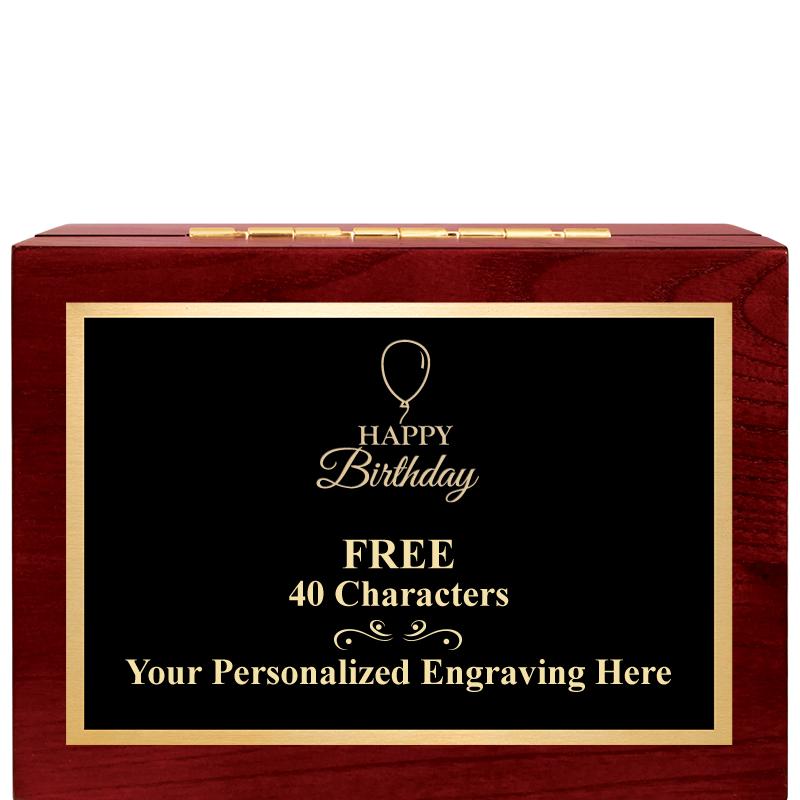 7"Wx3"H WD KEEPSAKE BX W PLATE