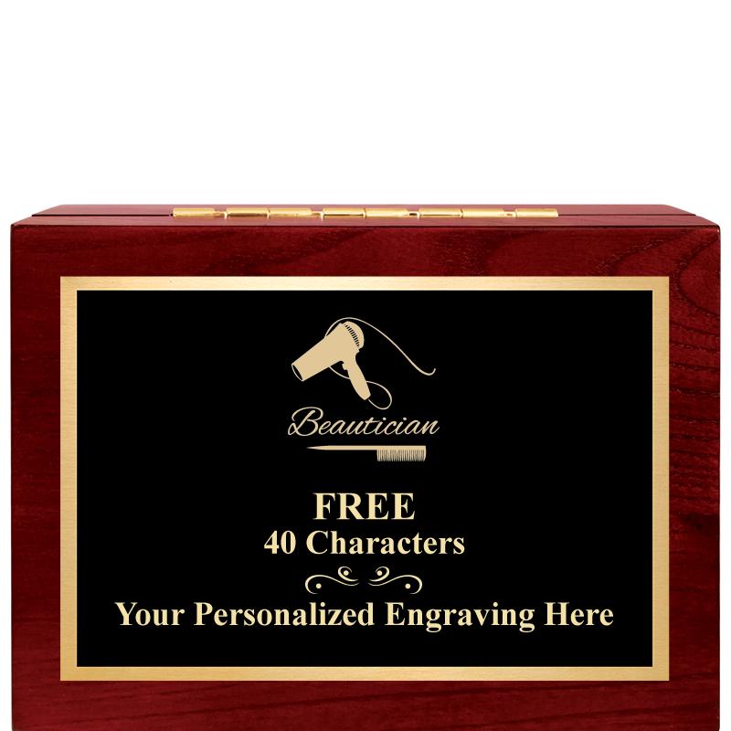 7"Wx3"H WD KEEPSAKE BX W PLATE