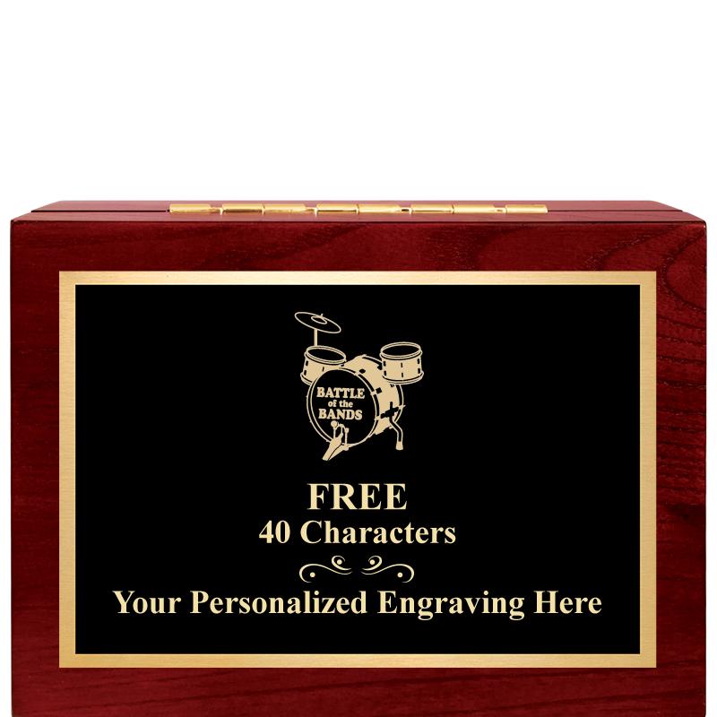 7"Wx3"H WD KEEPSAKE BX W PLATE