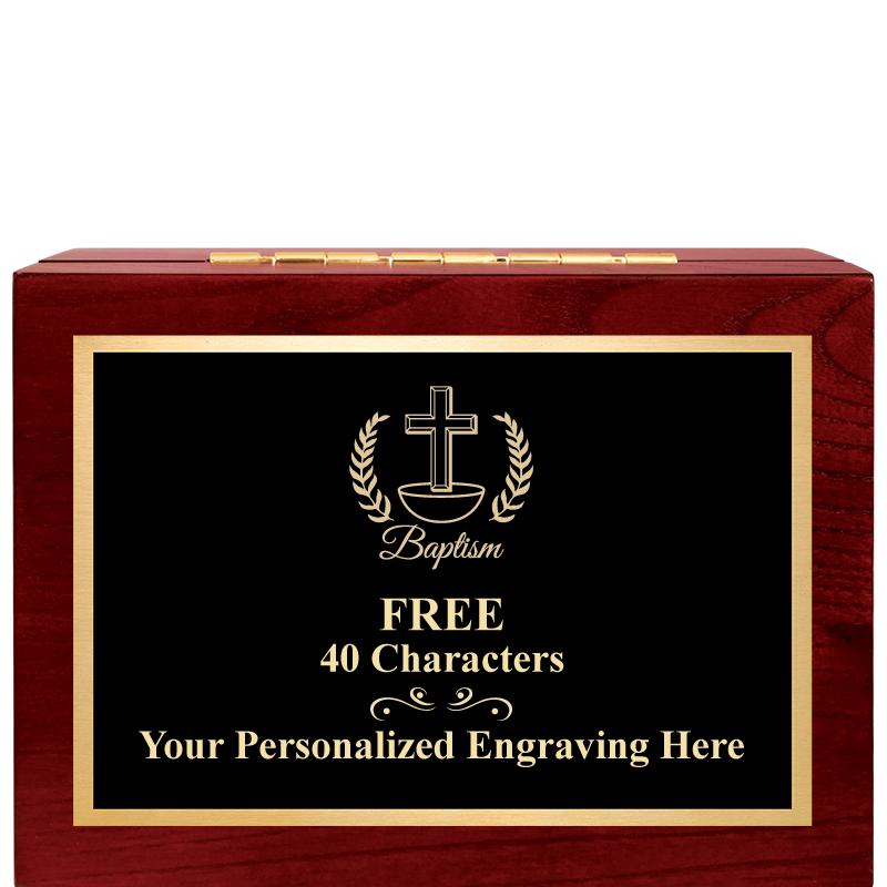 7"Wx3"H WD KEEPSAKE BX W PLATE