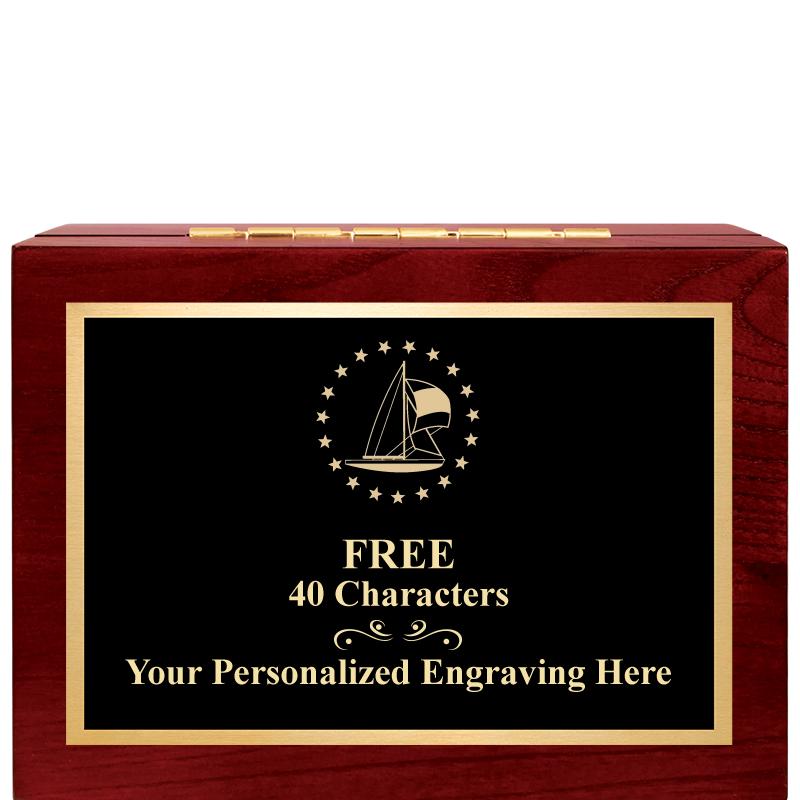 7"Wx3"H WD KEEPSAKE BX W PLATE