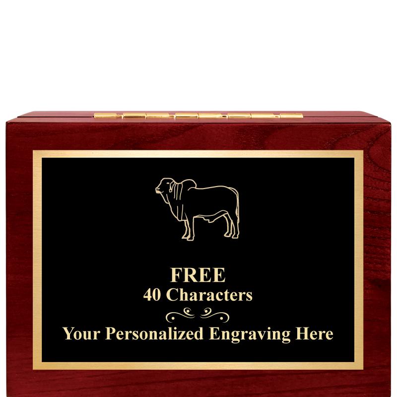 7"Wx3"H WD KEEPSAKE BX W PLATE