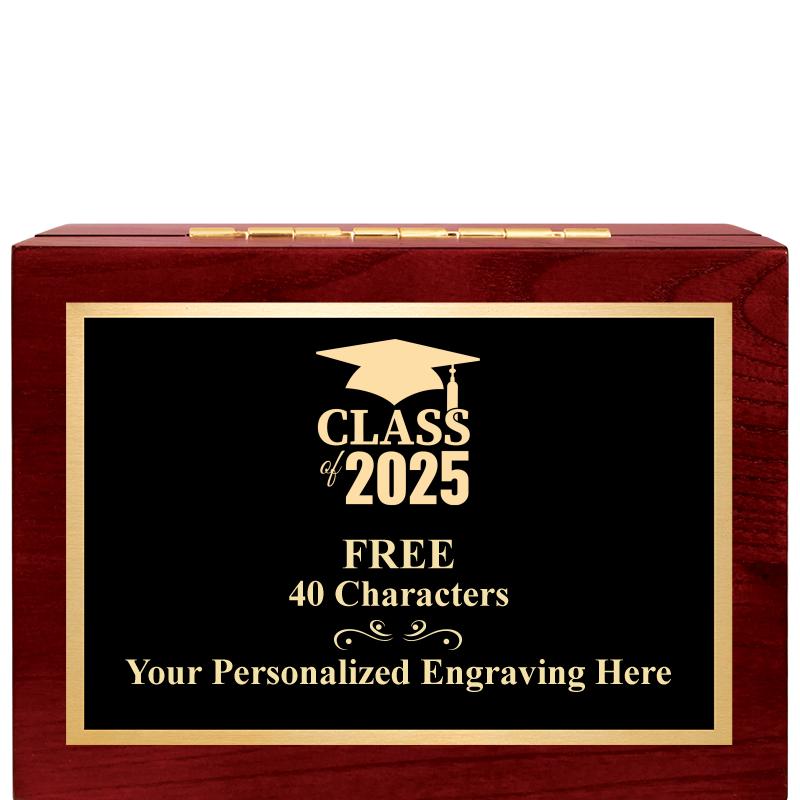 7"Wx3"H WD KEEPSAKE BX W PLATE