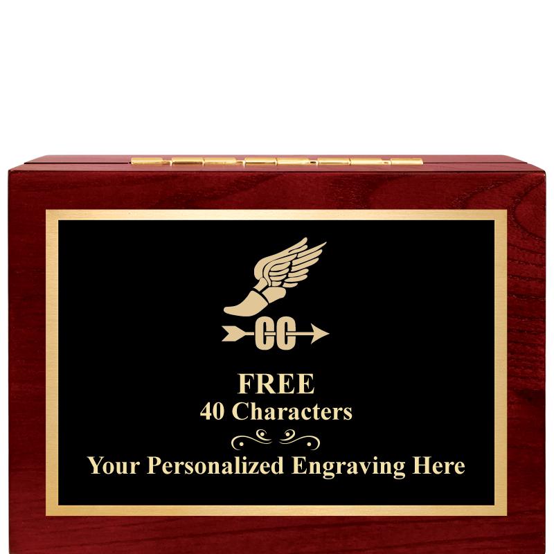 7"Wx3"H WD KEEPSAKE BX W PLATE