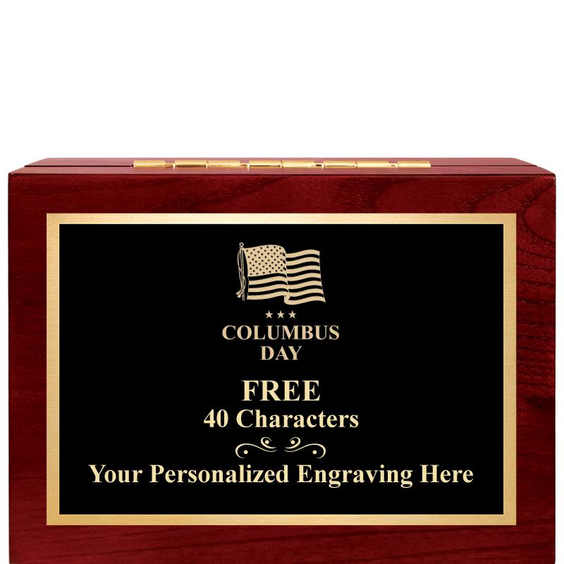 7"Wx3"H WD KEEPSAKE BX W PLATE