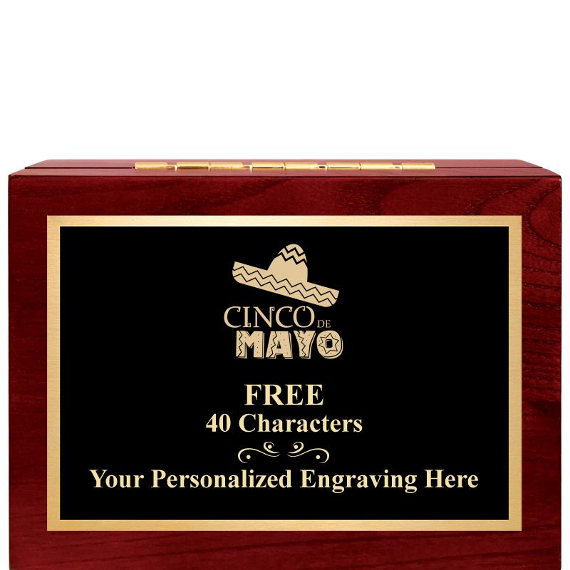 7"Wx3"H WD KEEPSAKE BX W PLATE