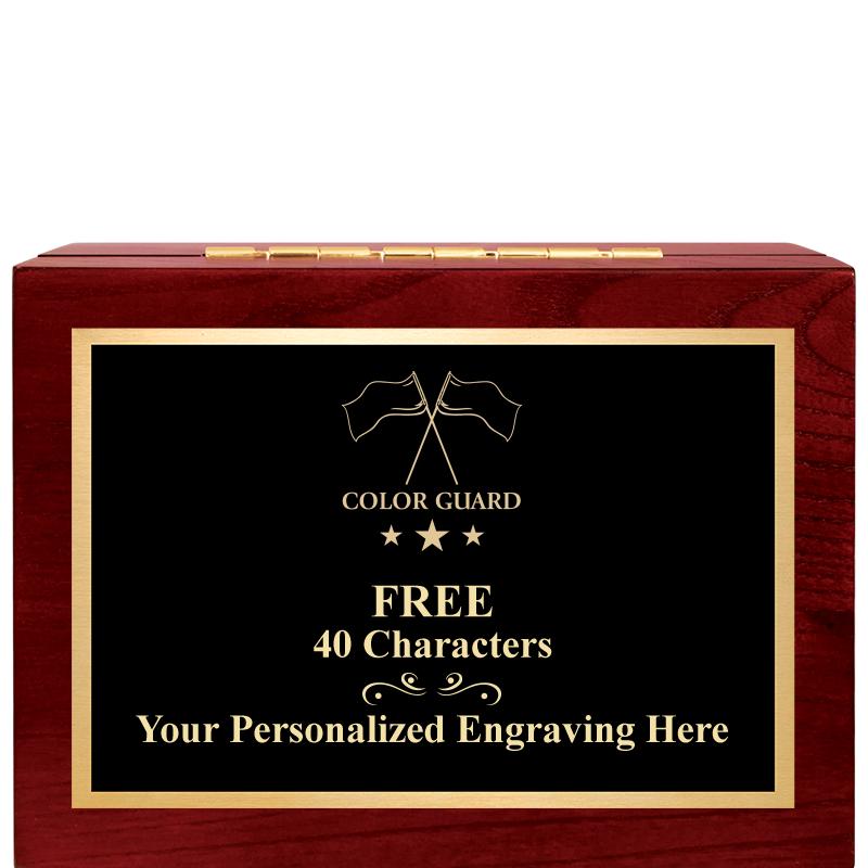 7"Wx3"H WD KEEPSAKE BX W PLATE