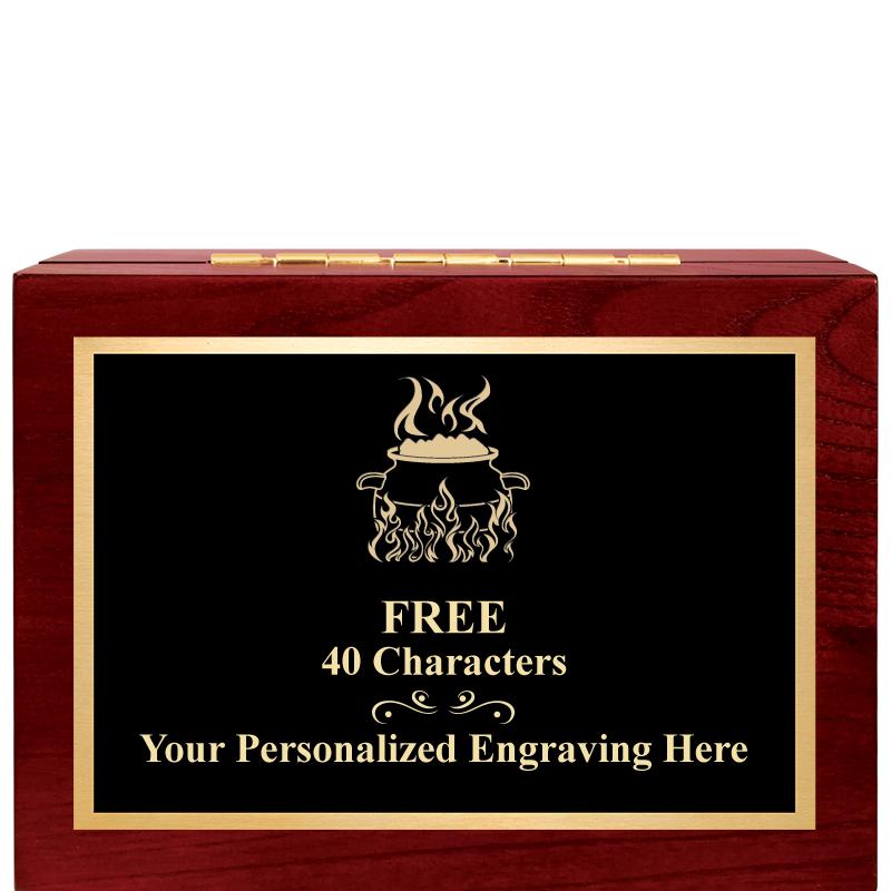 7"Wx3"H WD KEEPSAKE BX W PLATE