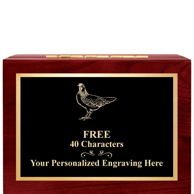 7"Wx3"H WD KEEPSAKE BX W PLATE