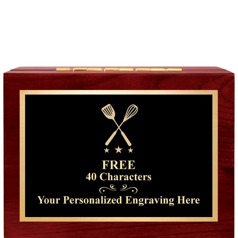 7"Wx3"H WD KEEPSAKE BX W PLATE