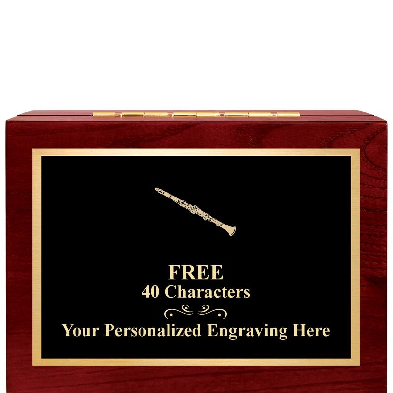 7"Wx3"H WD KEEPSAKE BX W PLATE