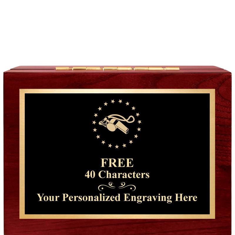 7"Wx3"H WD KEEPSAKE BX W PLATE