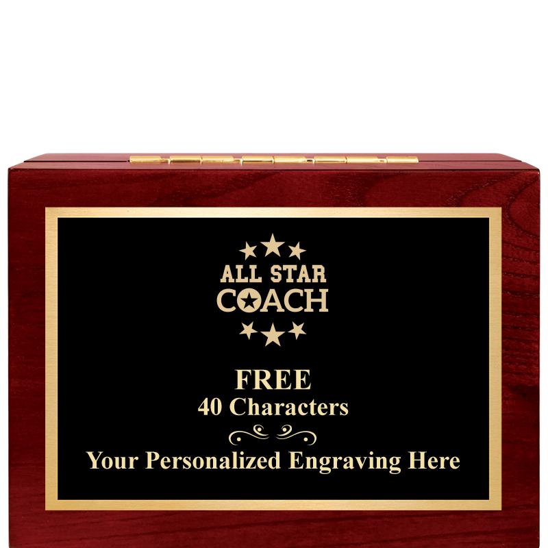 7"Wx3"H WD KEEPSAKE BX W PLATE