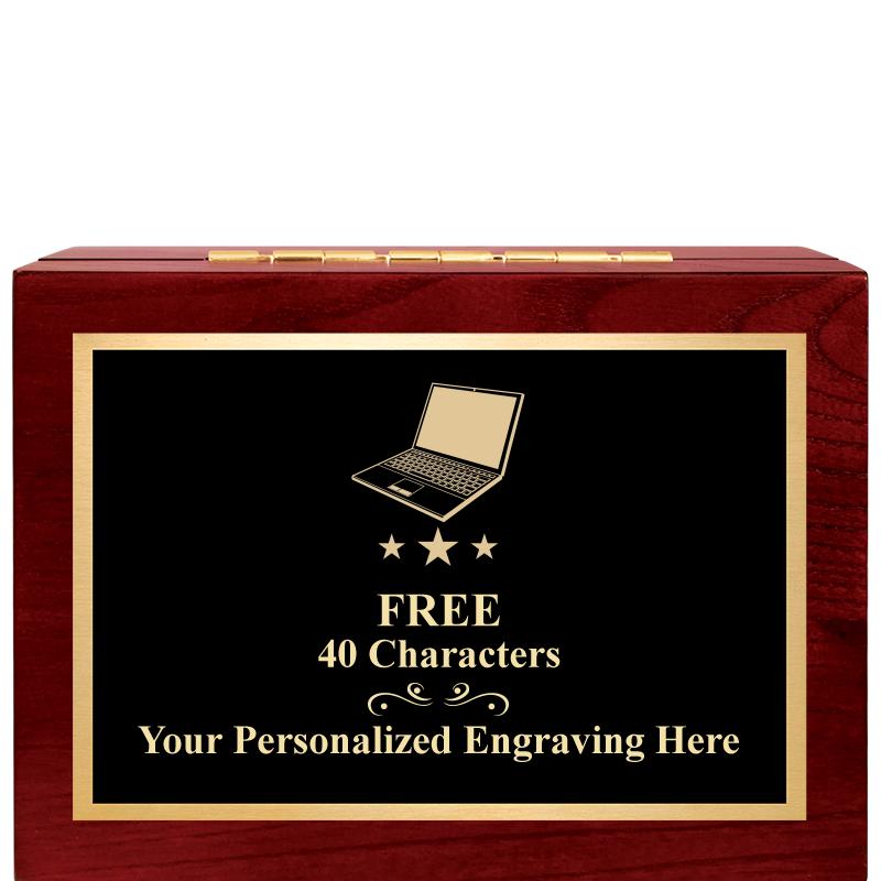 7"Wx3"H WD KEEPSAKE BX W PLATE