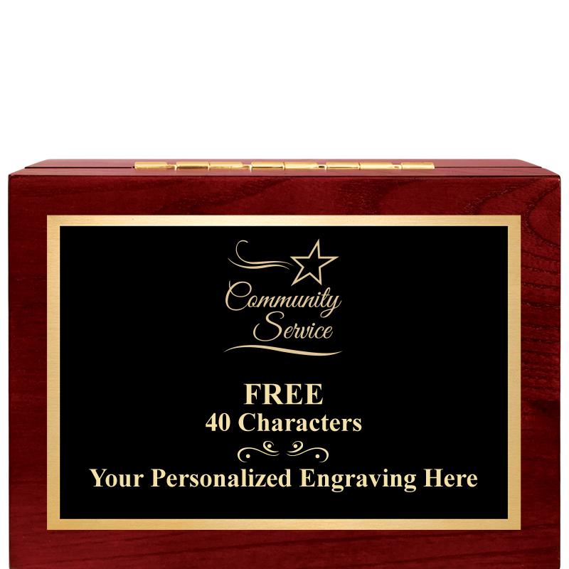 7"Wx3"H WD KEEPSAKE BX W PLATE