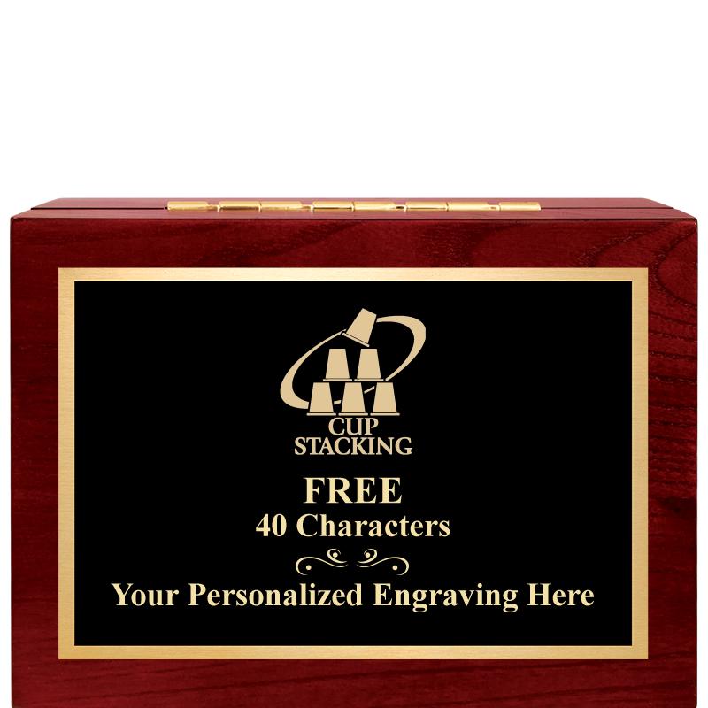 7"Wx3"H WD KEEPSAKE BX W PLATE