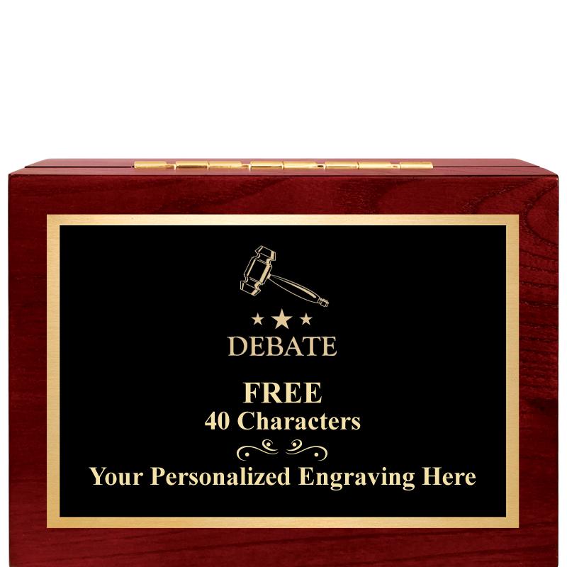 7"Wx3"H WD KEEPSAKE BX W PLATE