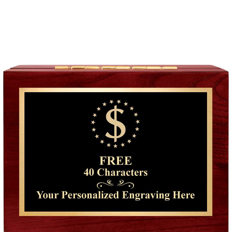 7"Wx3"H WD KEEPSAKE BX W PLATE