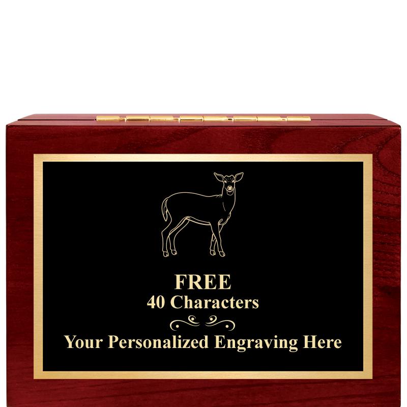 7"Wx3"H WD KEEPSAKE BX W PLATE