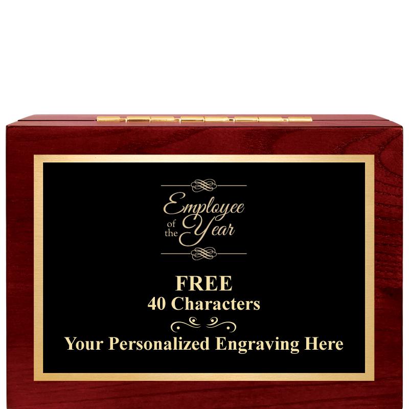 7"Wx3"H WD KEEPSAKE BX W PLATE