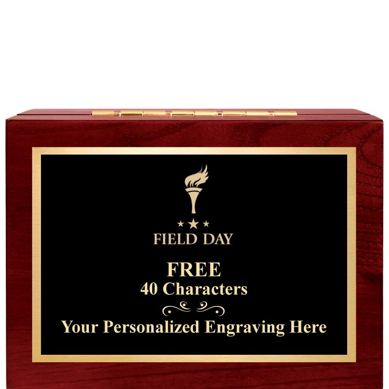 7"Wx3"H WD KEEPSAKE BX W PLATE