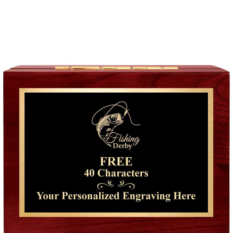 7"Wx3"H WD KEEPSAKE BX W PLATE