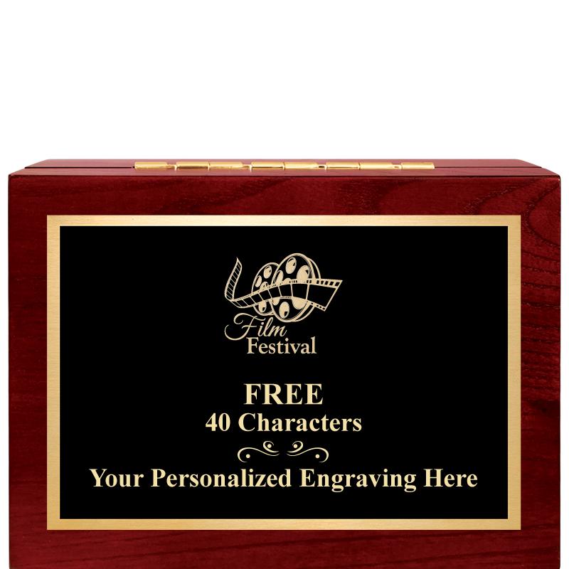 7"Wx3"H WD KEEPSAKE BX W PLATE