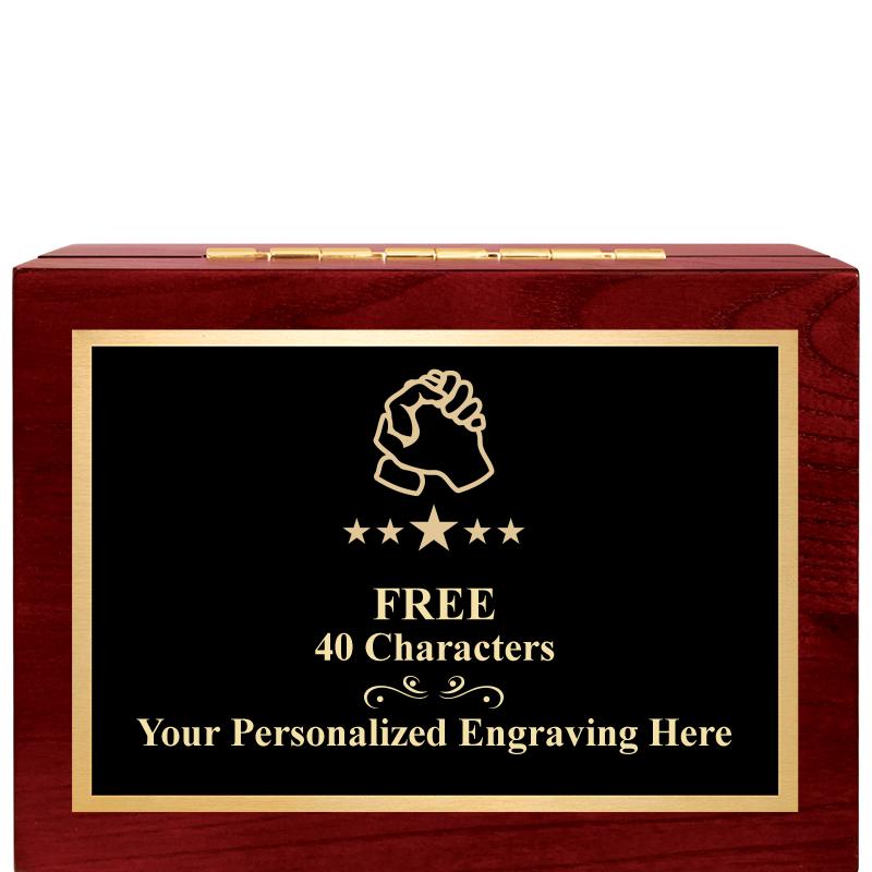 7"Wx3"H WD KEEPSAKE BX W PLATE