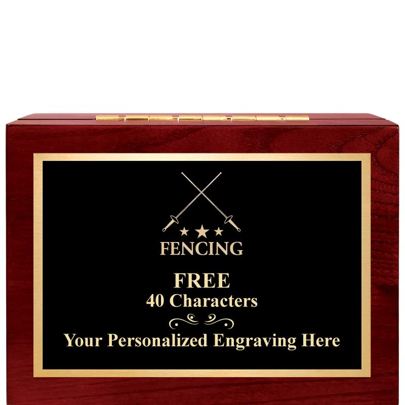 7"Wx3"H WD KEEPSAKE BX W PLATE