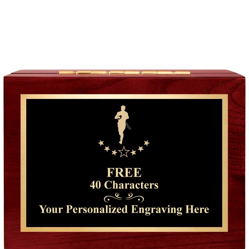 7"Wx3"H WD KEEPSAKE BX W PLATE