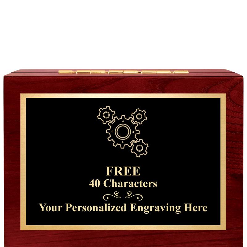 7"Wx3"H WD KEEPSAKE BX W PLATE