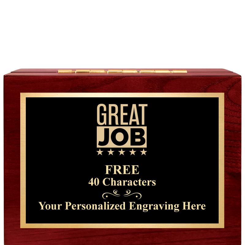 7"Wx3"H WD KEEPSAKE BX W PLATE