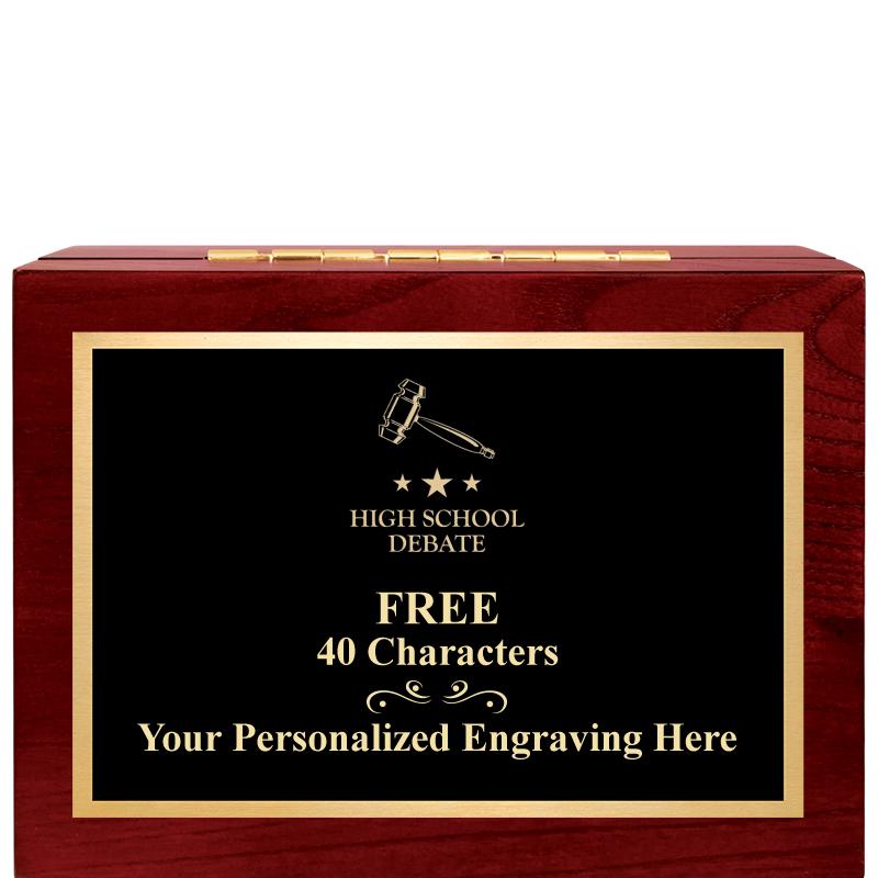 7"Wx3"H WD KEEPSAKE BX W PLATE