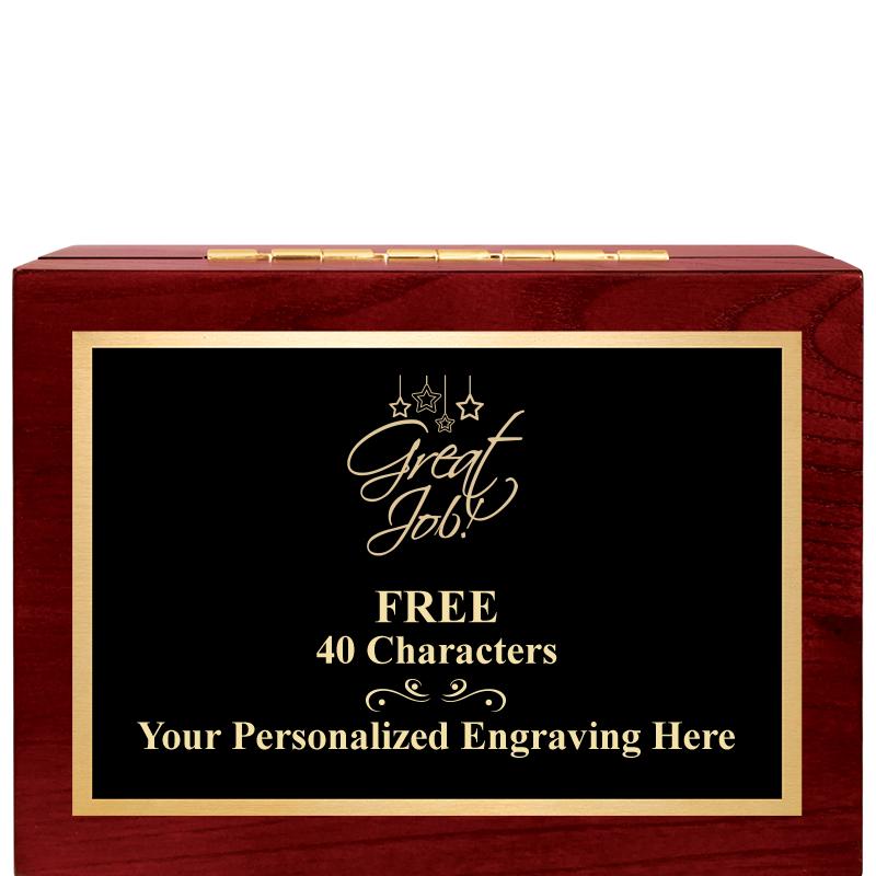 7"Wx3"H WD KEEPSAKE BX W PLATE