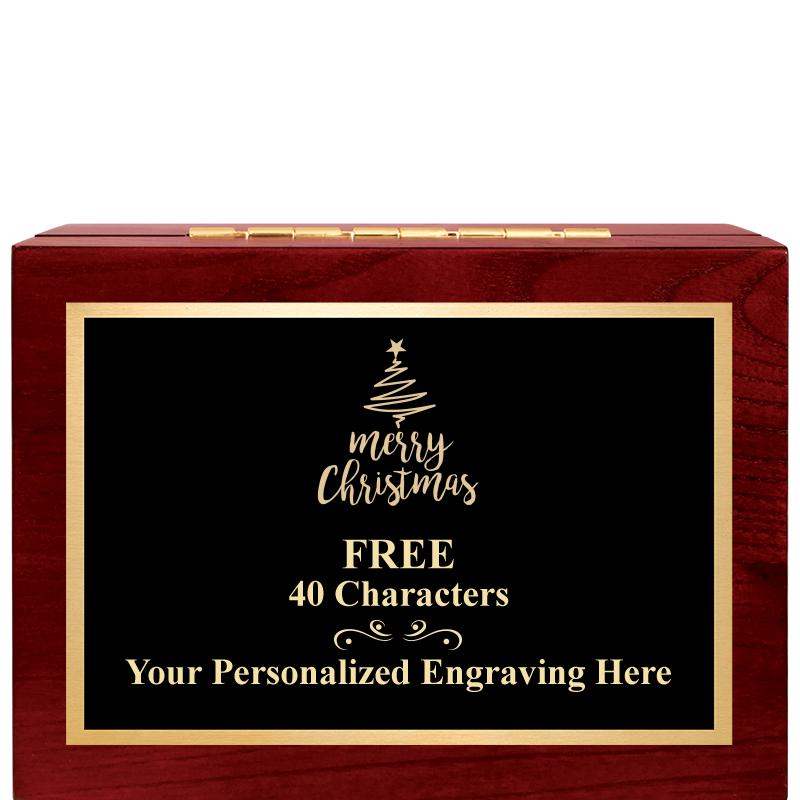 7"Wx3"H WD KEEPSAKE BX W PLATE