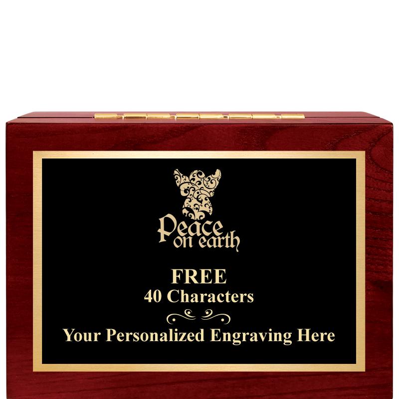 7"Wx3"H WD KEEPSAKE BX W PLATE