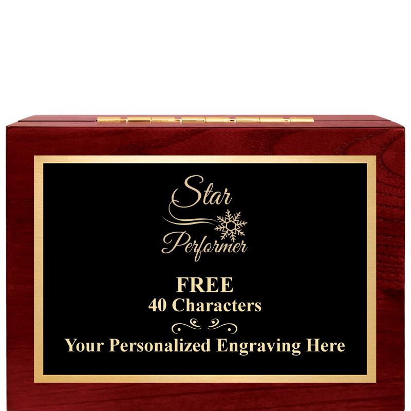 7"Wx3"H WD KEEPSAKE BX W PLATE