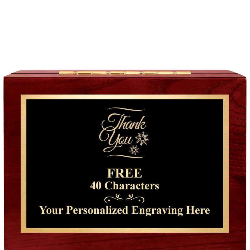 7"Wx3"H WD KEEPSAKE BX W PLATE