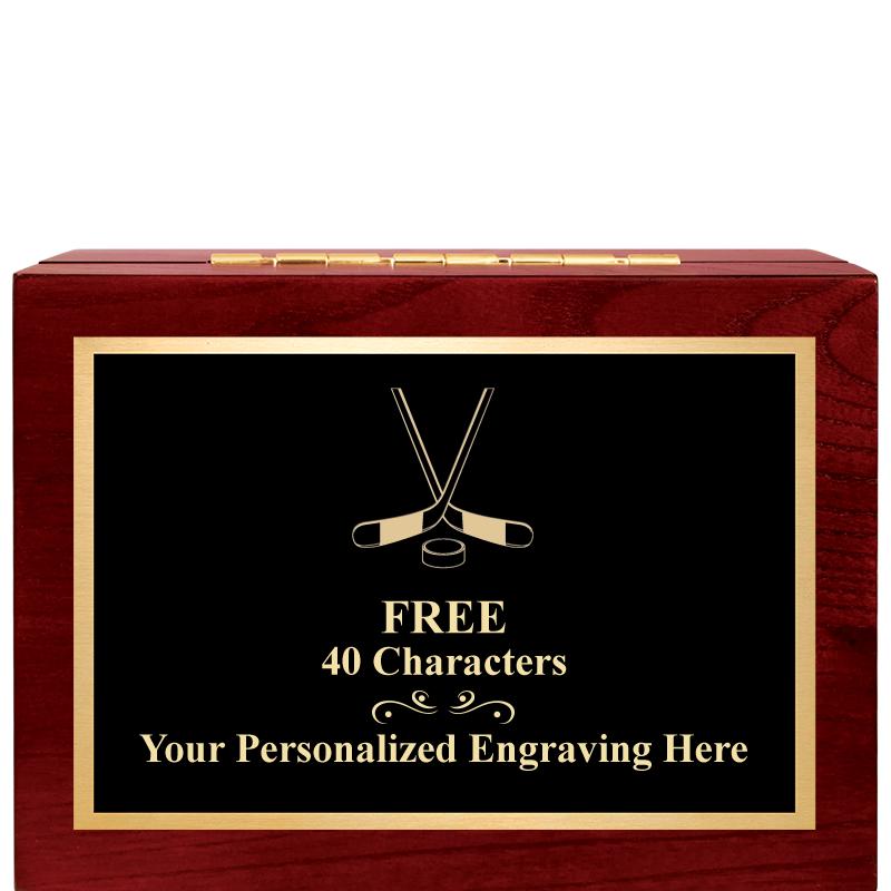 7"Wx3"H WD KEEPSAKE BX W PLATE